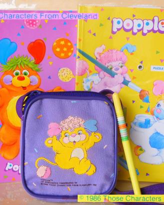 🌈 POPPLES VINTAGE 1980 Borsetta Quaderno Jollyna