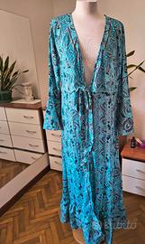 Vestito indiano Boho 100% seta NUOVO