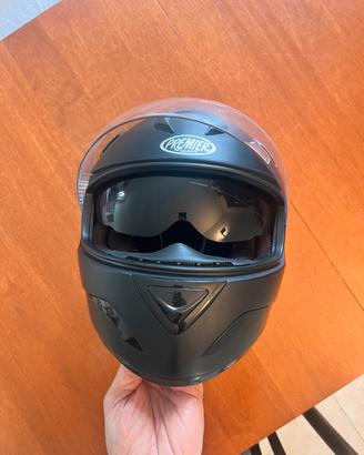 Casco integrale Premiere Phase doppia visiera nero