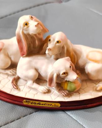Statuetta Cani Basset Hound Valentino by Miriam