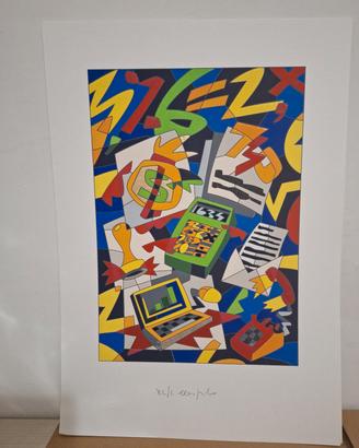 Ugo nespolo, serigrafia commercialista 