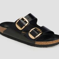 Ciabatte Birkenstock nuove in vernice nera n. 39