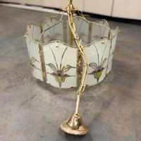 Lampadario ottone e vetro