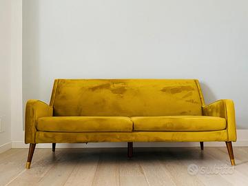 Divano 3 posti Velluto Ocra