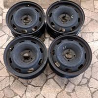 4 - CERCHI IN LAMIERA PEUGEOT 6X15 4X108 ET27 CB 6
