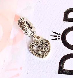 Charm pandora per la mamma in pavé brillanti