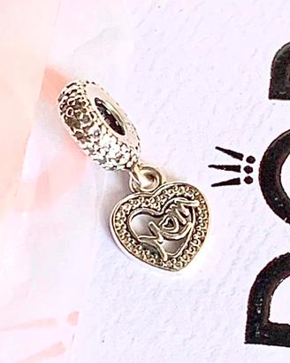Charm pandora per la mamma in pavé brillanti