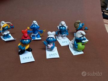 Lotto 7 Puffi vintage anni 1981/1983