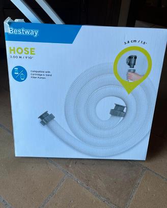 Tubo Bestway 3 m Ø 38 mm nuovo – per pompa/filtro