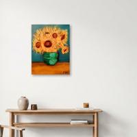 Quadro moderno "Girasoli" - Olio su Tela 30x40 cm