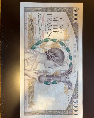 Banconota 5000 franchi francese