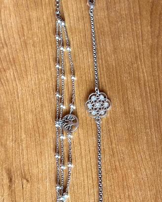 set 2 bracciali donna argentati