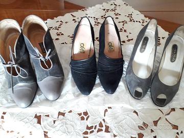 n. 3 paia scarpe donna scamosciate 