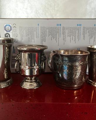 Lotto Bicchieri posate  Vintage silver plated 4kg