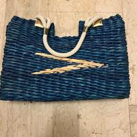 BORSA IN VIMINI BLU