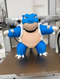 Statua Blastoise Pokemon realizzata con stampa 3D
