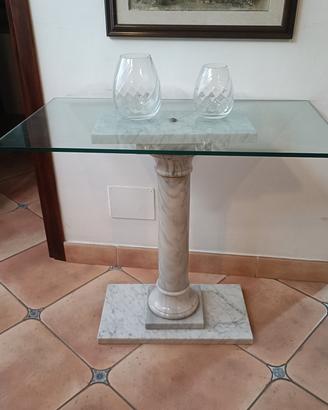CONSOLE IN MARMO E VETRO – ELEGANTE E RAFFINATA