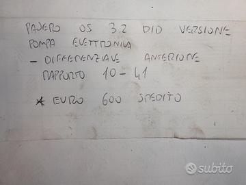 Differenziale ant rapporto 10-41 pajero 05 3.2