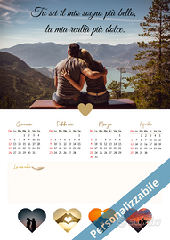 Calendario quadrimestrale sull'amore