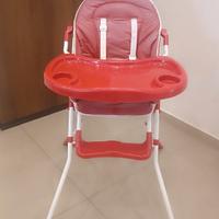 Seggiolone per bambini rosso 