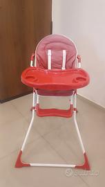 Seggiolone per bambini rosso 