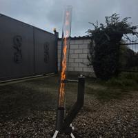 stufa a pellet a razzo per esterno 