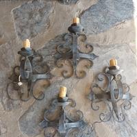 Stock applique e lampadari anni 70 ferro battuto 