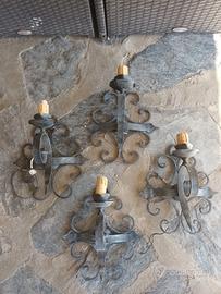 Stock applique e lampadari anni 70 ferro battuto 