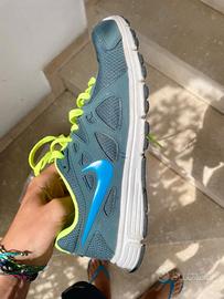 Nike scarpe da ginnastica uomo blu e giallo fluo E