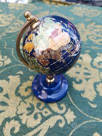Mappamondo vintage in Lapislazzuli e Pietre Dure
