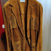 Giacca Vintage Frange Vera Pelle - Emmepi - Tg 48