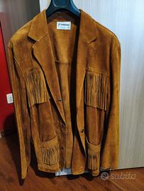 Giacca Vintage Frange Vera Pelle - Emmepi - Tg 48