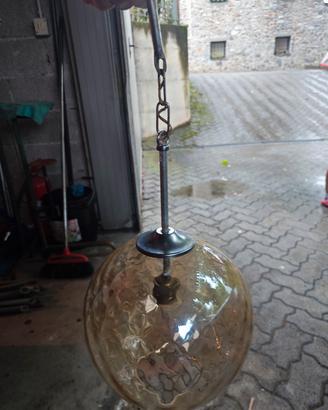 Lampadario in vetro a boccia 