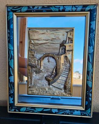 Quadro Vintage Basso Rilievo Lamina Argento 925