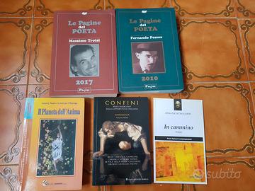 Lotto di 5 libri di poesia