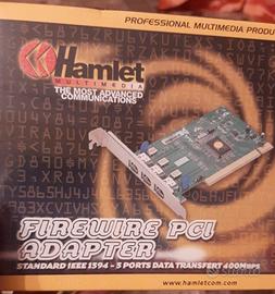 Scheda PCI FireWire IEEE 1394 Hamlet (Nuova)