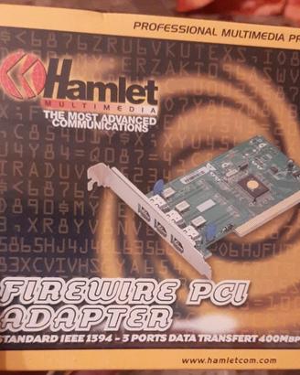 Scheda PCI FireWire IEEE 1394 Hamlet (Nuova)