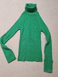 Topshop collo alto verde brillante