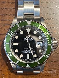Rolex Submariner 16610 LV Kermit ghiera verde