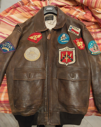 Giubbotto in pelle top gun g1 avirex completo