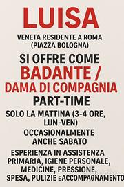 Badante - Dama di compagnia