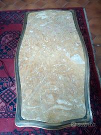 TAVOLINO DA SALOTTO LUIGI XVI CON PIANO DI MARMO