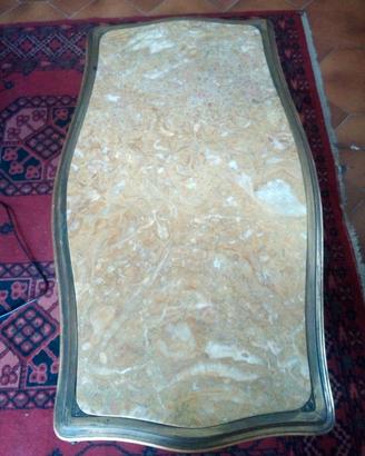 TAVOLINO DA SALOTTO LUIGI XVI CON PIANO DI MARMO