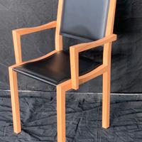 Sedie iln legno e cuoio