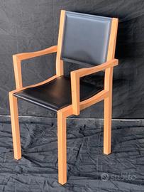 Sedie iln legno e cuoio