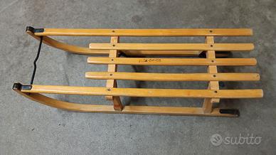 Slitta in legno a due posti Davos