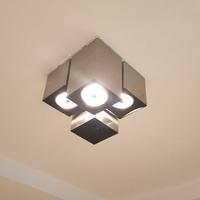 Plafoniera MIZAR 4 luci cubi metallo da soffitto