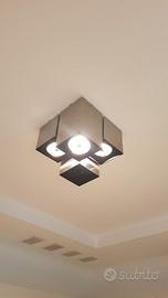 Plafoniera MIZAR 4 luci cubi metallo da soffitto