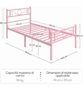 Struttura Letto Ferro battuto