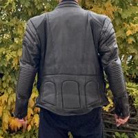 Giubbotto moto in pelle stile cafè racer